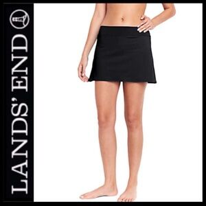 NWT Lands' End Classic Black Swim Skirt